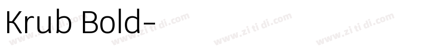 Krub Bold字体转换